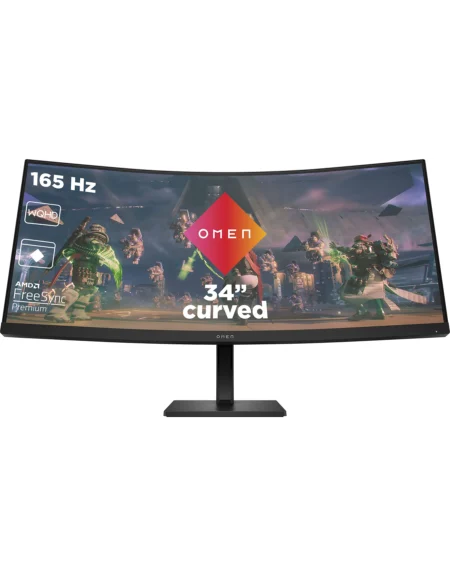 x 1 OMEN 165 Curved-Gaming-Monitor px, Reaktionszeit, VA (86,4 (HSD-0159-A) HP ms WQHD, – 1440 Hz, 3440 LED) cm/34 34c „,